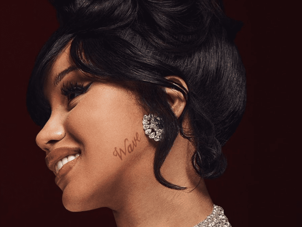 Cardi B Posts Close-Up of Face Tattoo Tribute to Son Wave