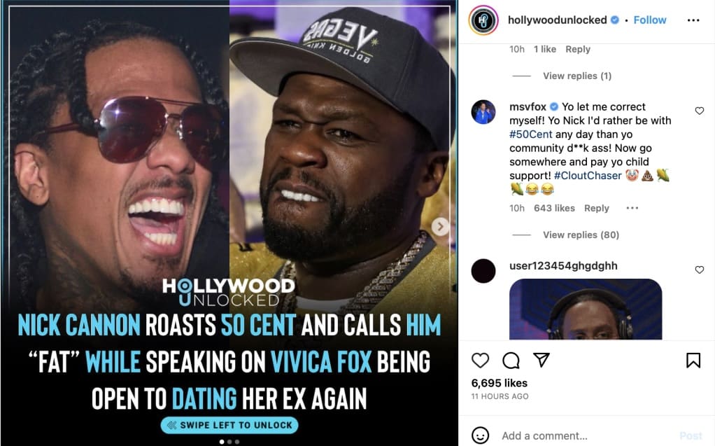 Vivica A Fox Calls Nick Cannon A “clout Chaser” For His 50 Cent “fat” Jokes Photo 2921