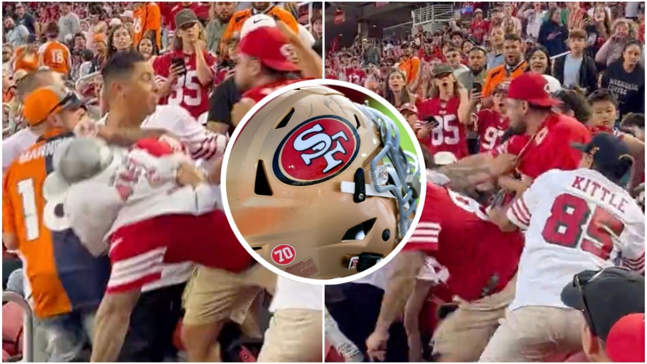 49ers fans get into brawl at preseason game in front of several children