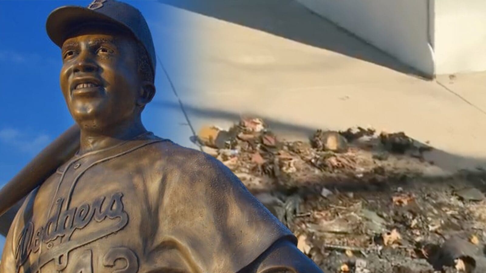 Jackie Robinson Statue Stolen From Kansas Park Found Broken Burned In Park Trash Can 4508