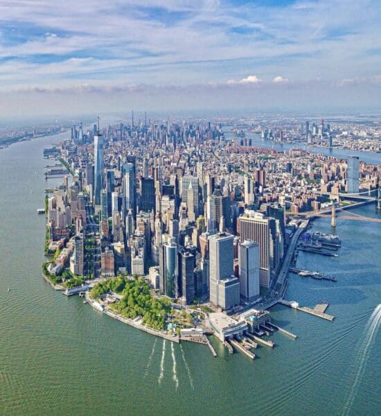 Aerial shot of New York City 