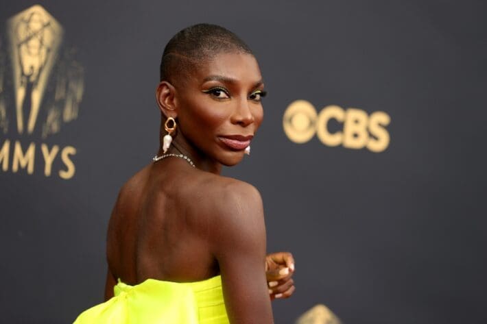 Michaela Coel attends the 73rd Primetime Emmy Awards at L.A. LIVE on September 19, 2021 in Los Angeles, California.