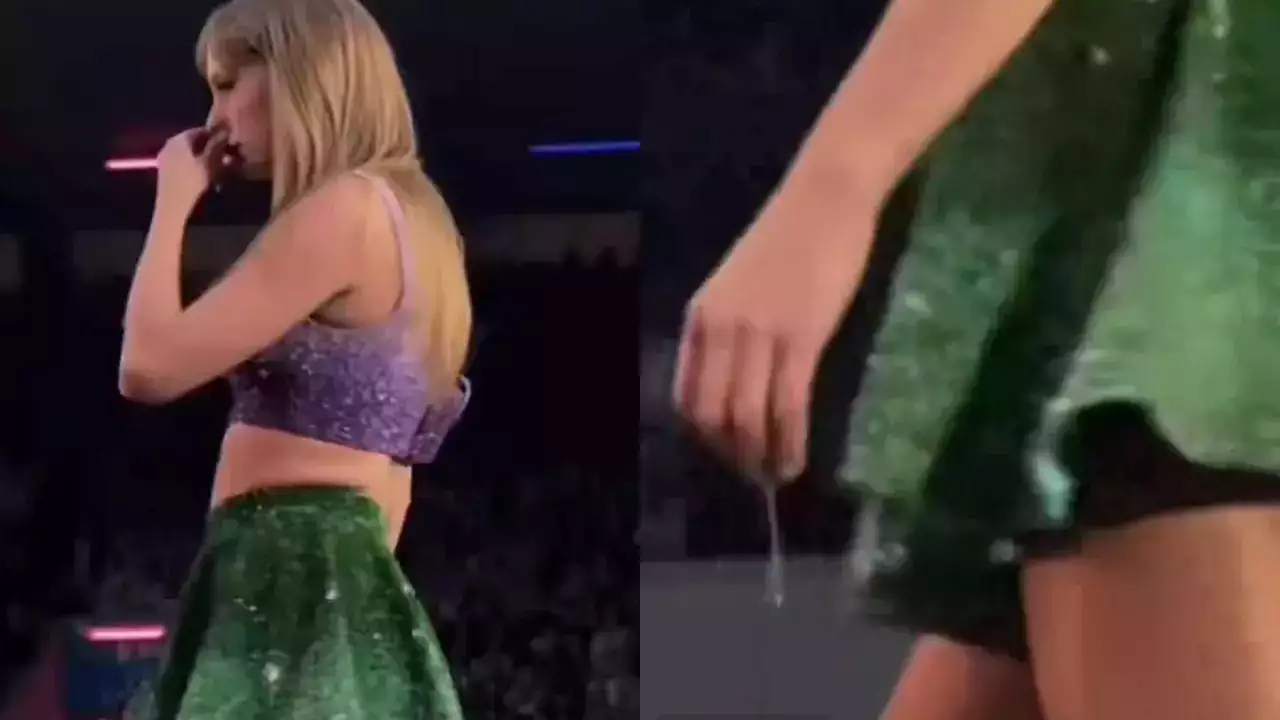 That’s Nasty: Taylor Swift Caught Wiping Snot on Her Skirt Mid-Show [Video]