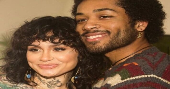 Candid of Kehlani and Javie-Young White, the father of her child
