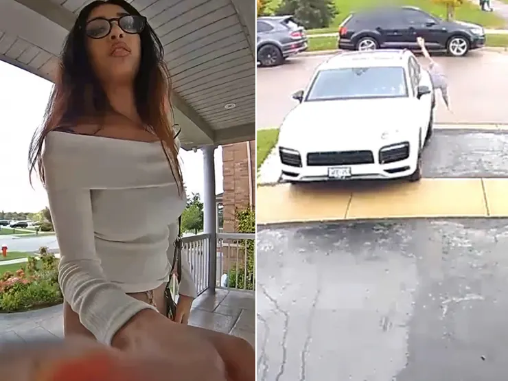 Say What Now? Woman Caught on Shocking Video Locking Herself In Man’s Porsche, Before Running Him Over