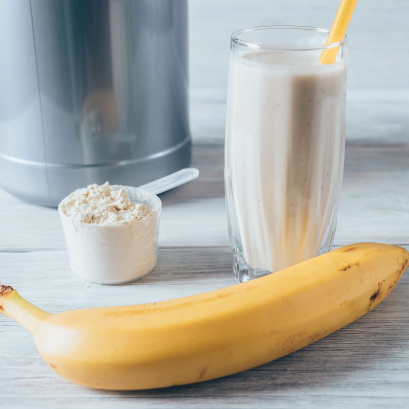 Protein shake and banana