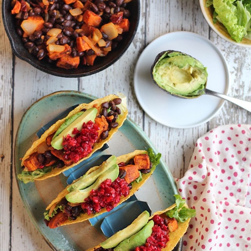 sweet potato black bean tacos