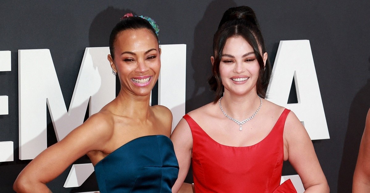 Zoe Saldana and Selena Gomez attend premiere